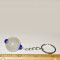 Blue and White Glass Key Chain